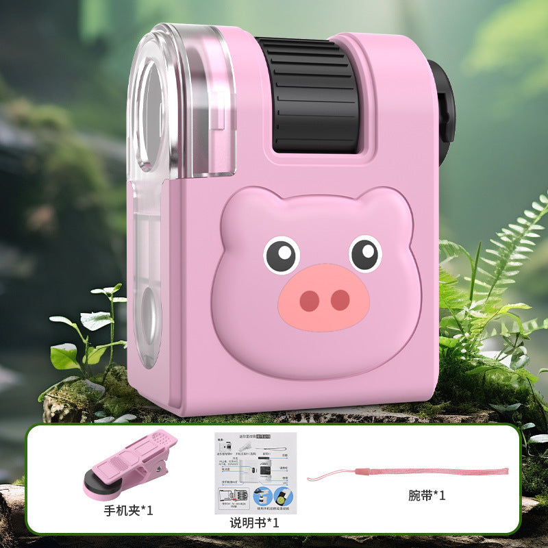 Internet Celebratory Portable Microscope Children Mini Science Experiment Primary and Secondary School Students Science Toy suit Outdoor Exploration