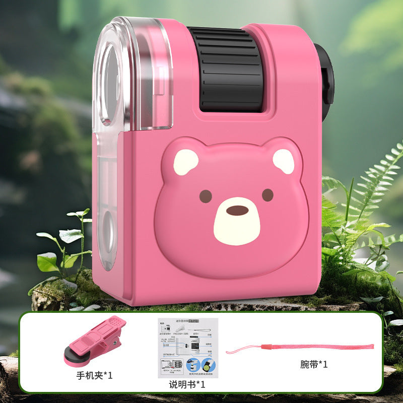 Internet Celebratory Portable Microscope Children Mini Science Experiment Primary and Secondary School Students Science Toy suit Outdoor Exploration