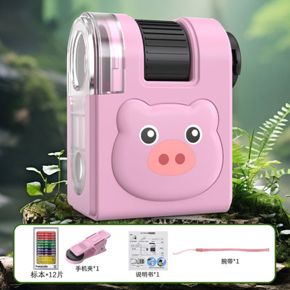 Internet Celebratory Portable Microscope Children Mini Science Experiment Primary and Secondary School Students Science Toy suit Outdoor Exploration