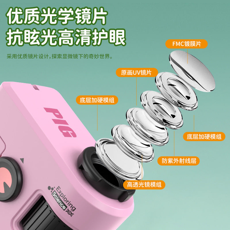 Internet Celebratory Portable Microscope Children Mini Science Experiment Primary and Secondary School Students Science Toy suit Outdoor Exploration