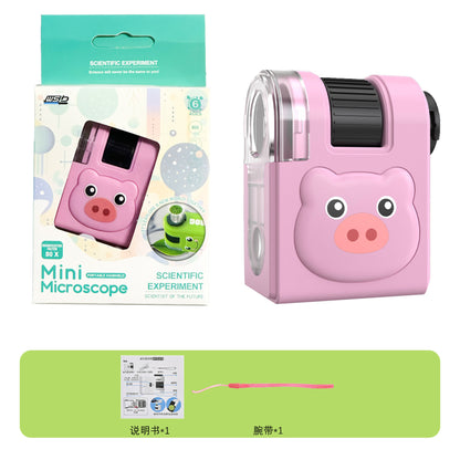 Internet Celebratory Portable Microscope Children Mini Science Experiment Primary and Secondary School Students Science Toy suit Outdoor Exploration
