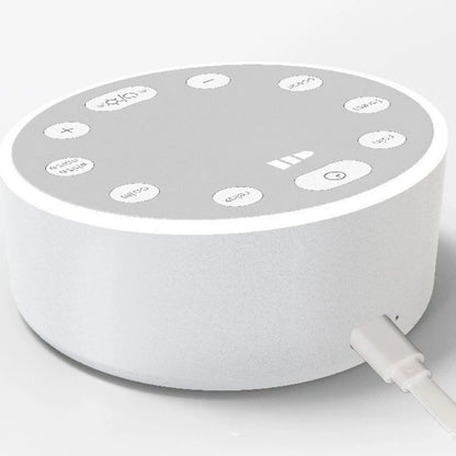 Portable White Noise Machine for Infants Multi-Function Sleep Trainer with Soothing Music Gentle Night Light Bluetooth Speaker