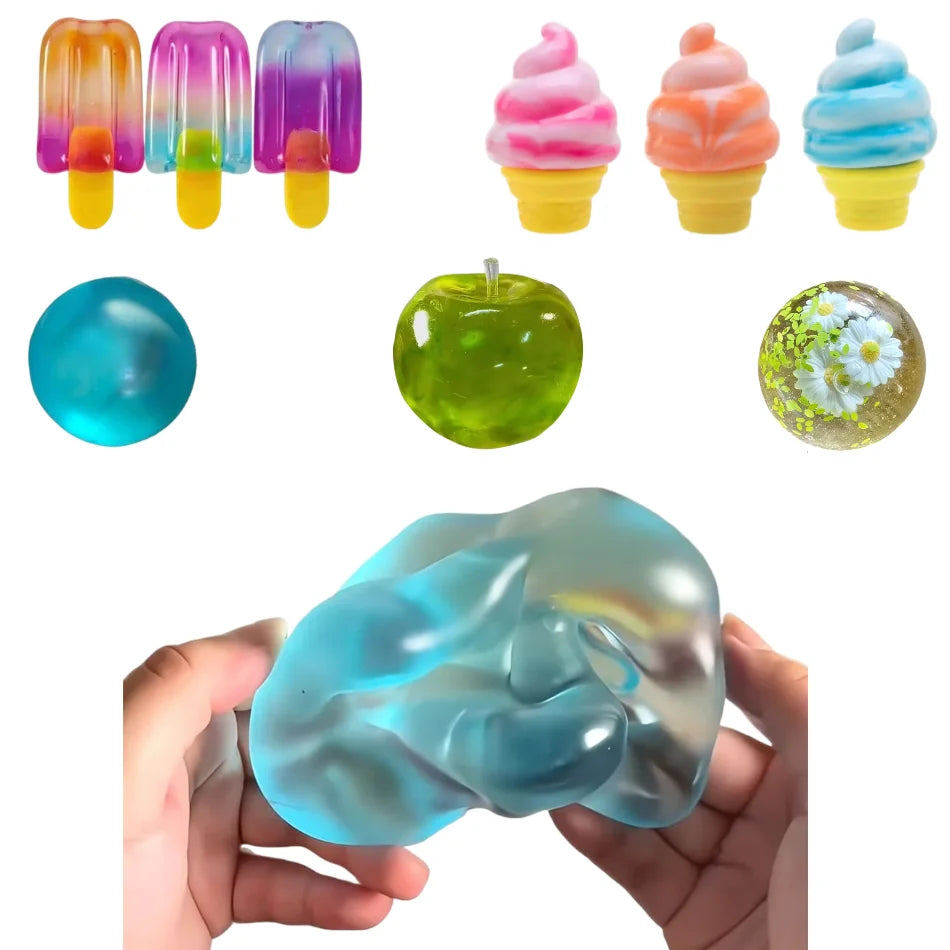 Crystal Blue Squishy Blob™ – Ultra Soft Slow-Rising Stress Relief Toy