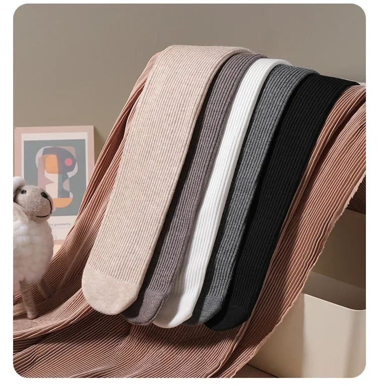 Winter Children's Tights For Girls Thick Warm Kids Girl's Pantyhose Outdoor Leggings Solid Plush Warm Child Dance Tight 2-10Y